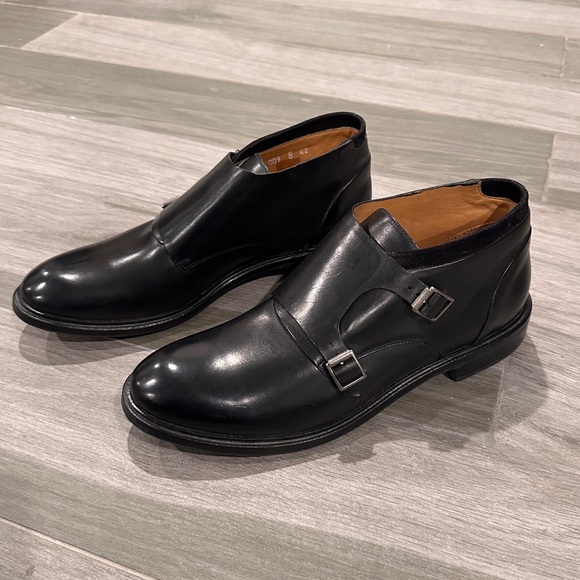 Paul Smith polished leather monk strap Chelsea boots dress shoes - Picture 4 of 14